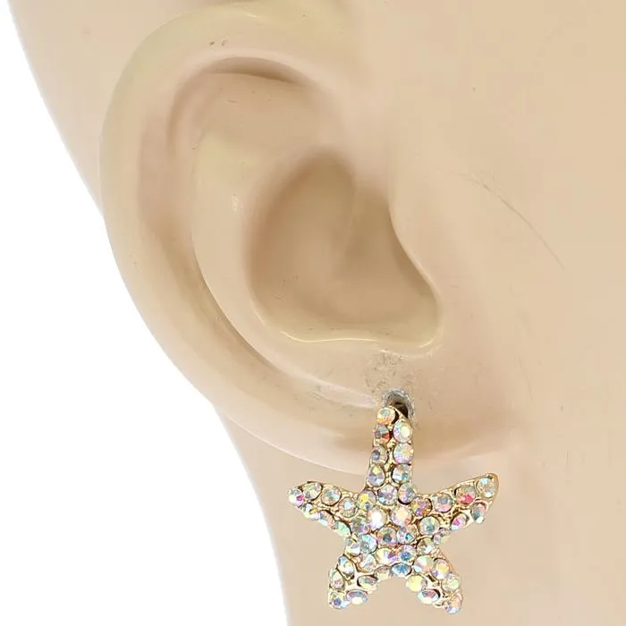 Rhinestone Starfish Earring