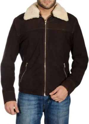 Rick Grimes Brown Real Suede Leather Jacket