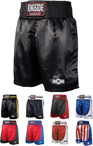 Ringside Pro-Style Boxing Trunks, Satin Shorts for Men and Women, Ideal for Boxing, MMA, Muay Thai