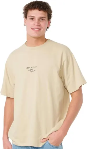 Rip Curl Fade Out Embroidered T-Shirt - Cement