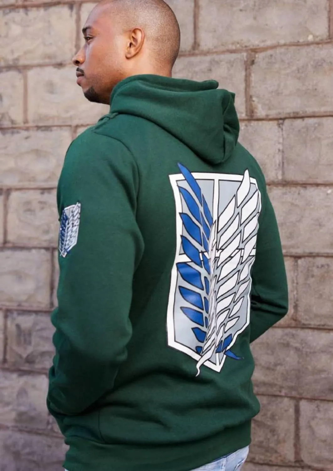Ripple Junction Attack on Titan Men's Authentic Full Zip-Up Sweatshirt w/Chest Pockets Epaulettes Officially Licensed