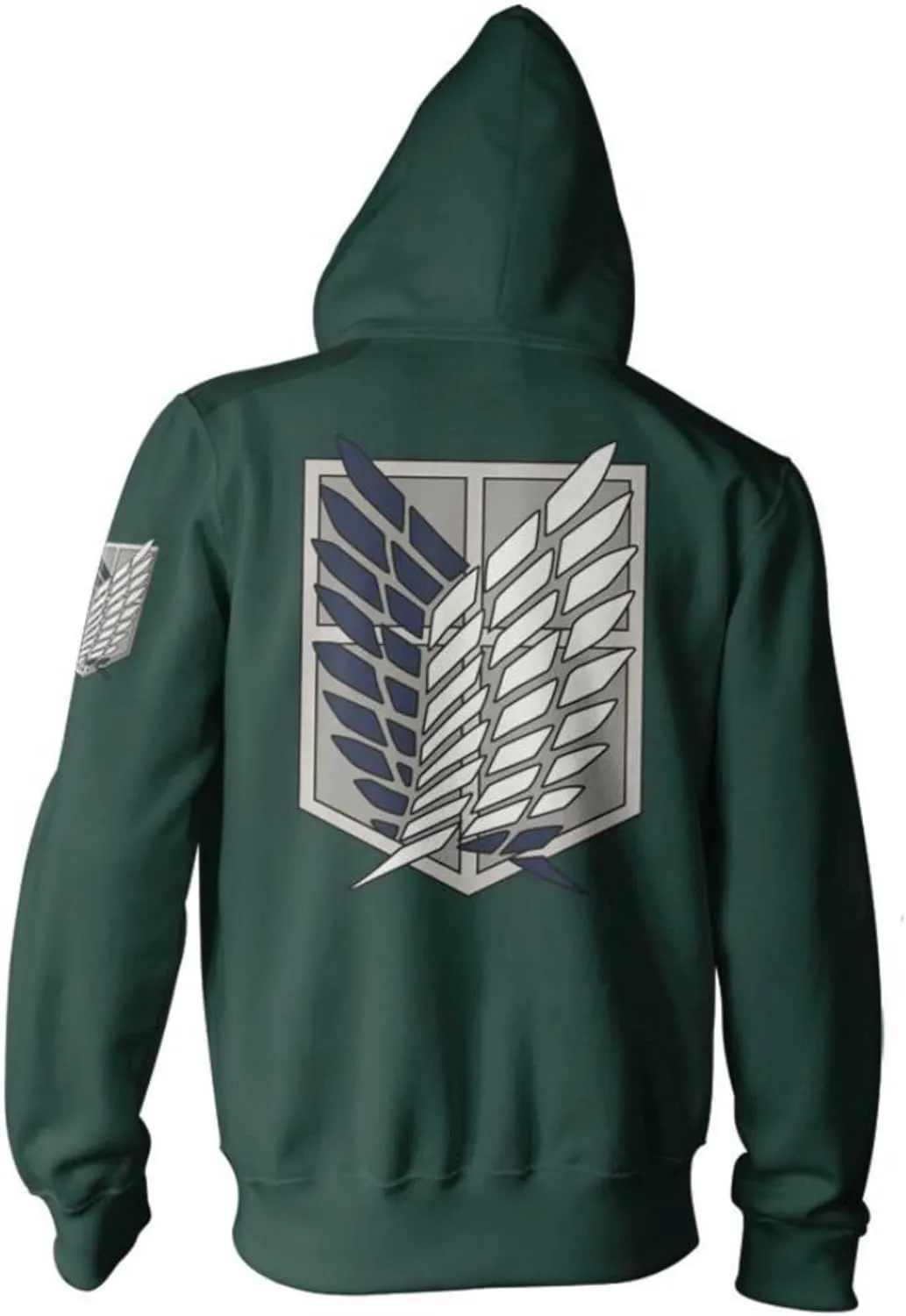 Ripple Junction Attack on Titan Men's Authentic Full Zip-Up Sweatshirt w/Chest Pockets Epaulettes Officially Licensed