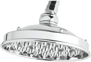 Rohl WI0136APC Bossini Single Function 6 1/8 Or 156Mm Diameter Retro Jet Showerhead with Brass Jets and Elastomer Spray Nozzle Inserts with Easy Clean, Polished Chrome