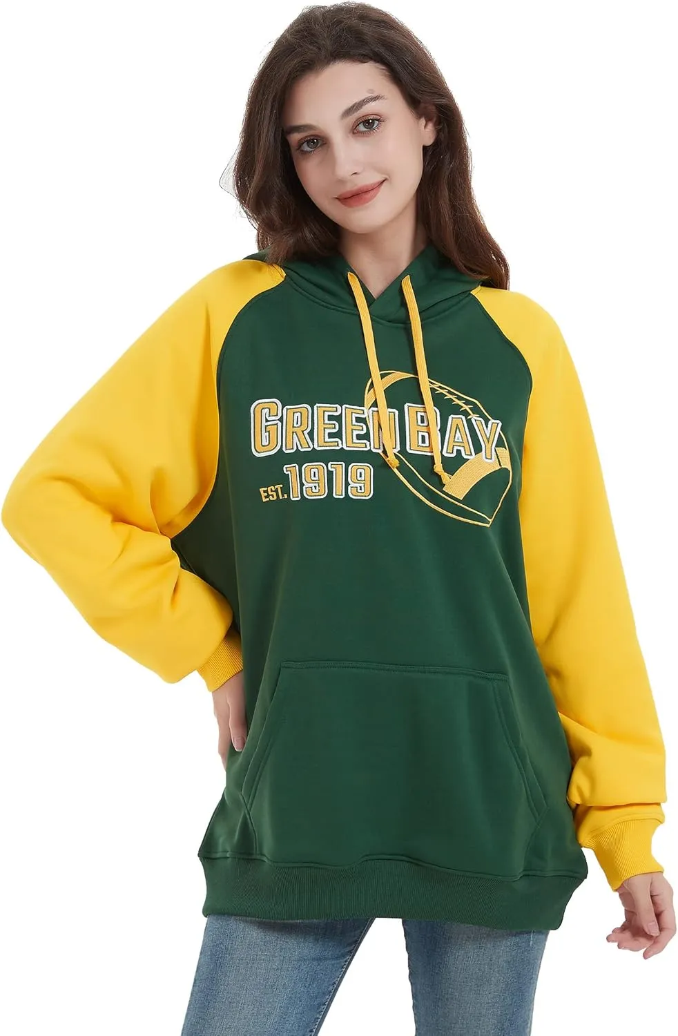 RZUO Men Women Unisex City Classic Football Embroidery Sweatshirt Jersey Apparel Pullover Hoodie