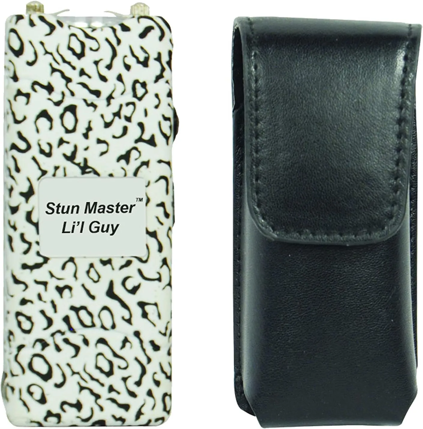 Safety Technology Li'l Guy 60 Million Volt Animal Print Mini Stun Gun Flashlight with Leatherette Holster - Lot of 2 as Shown