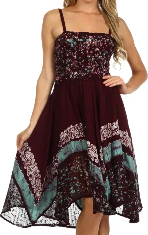 Sakkas Aphrodite Embroidered Batik Dress