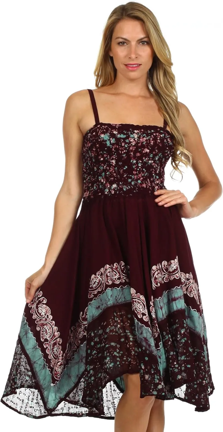 Sakkas Aphrodite Embroidered Batik Dress