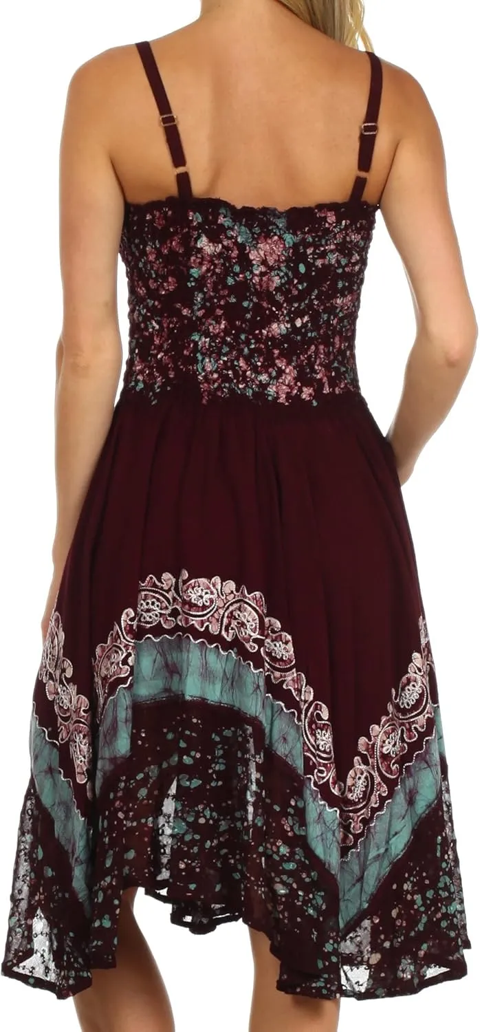 Sakkas Aphrodite Embroidered Batik Dress