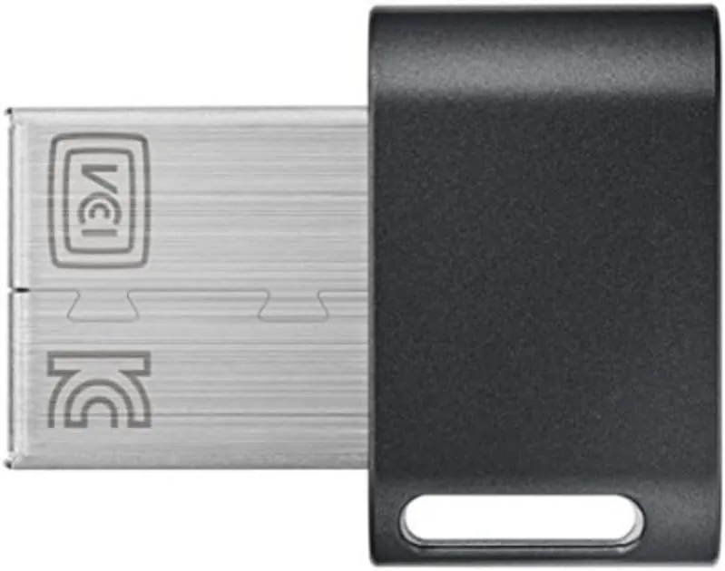 SAMSUNG FIT Plus 3.1 USB Flash Drive, 128GB, 400MB/s, Plug In and Stay, Storage Expansion for Laptop, Tablet, Smart TV, Car Audio System, Gaming Console, MUF-128AB/AM,Gunmetal Gray