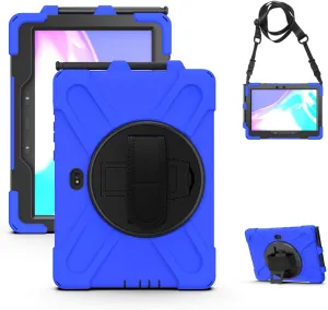 Samsung Galaxy Tab Active PRO 10.1 Case, Galaxy Tab Active4 PRO Case, Heavy Duty Rugged Shockproof Drop Protection Case with 360 Stand, Hand Strap & Shoulder Strap for SM-T540/T547/T638/T630(Blue)