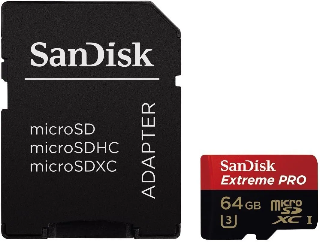 SanDisk Extreme PRO 64GB UHS-I/U3 Micro SDXC Memory Card Speeds Up To 95MB/s With 4K Ultra HD Ready-SDSDQXP-064G-G46A