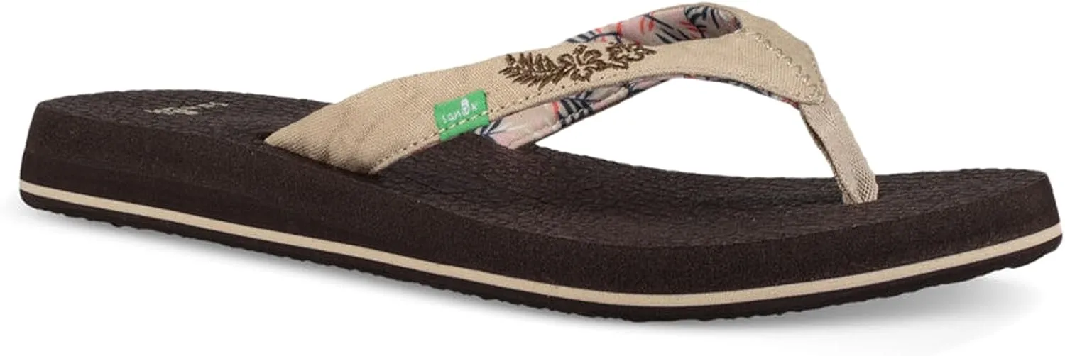 Sanuk Yoga Paradise II | Flip Flops for Women | Yoga Sandals For Women | Women's Beach Sandals | Memory Foam Footbed