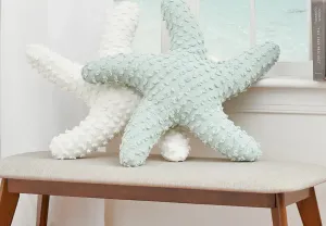 Sea Glass Starfish Shaped Pillow