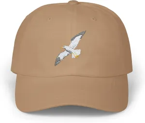 Seagull Flight for Freedom Embroidered Cap, Nautical Bird Hat, Ocean Beach Baseball Cap, Dad Hat, Coastal Seaside Headwear,