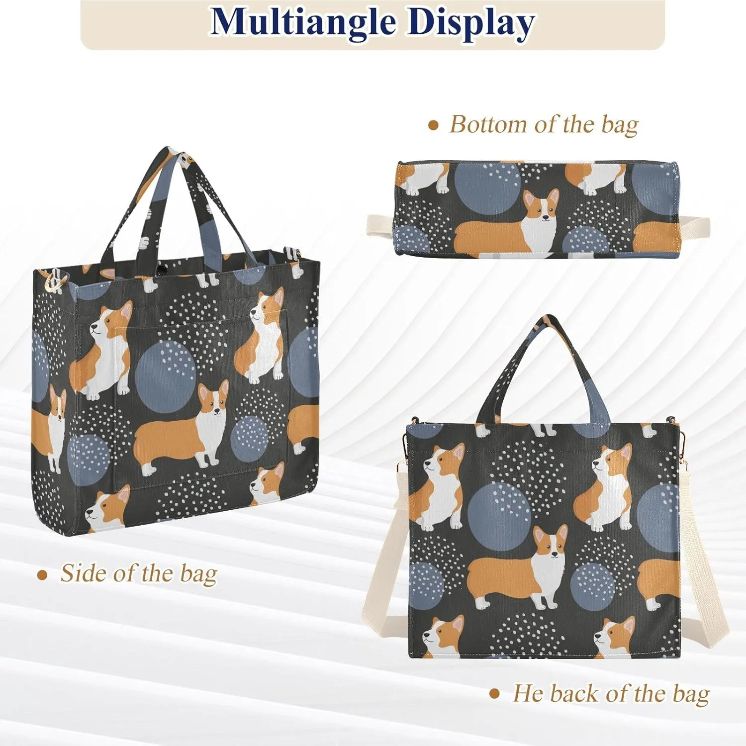 Seahorse Starfish Anchor Navy Women Tote Shoulder Handbags Tote Flowers Large Capacity Purse S