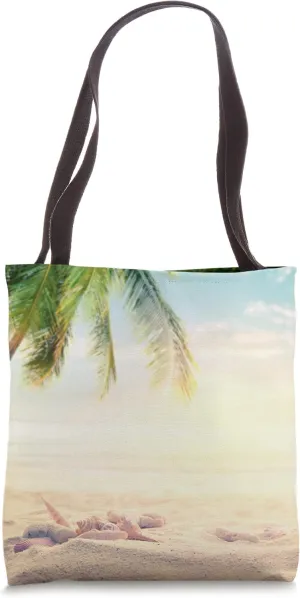 Seaside Summer Beach Starfish Sandbar, Shell, Sand Tote Bag