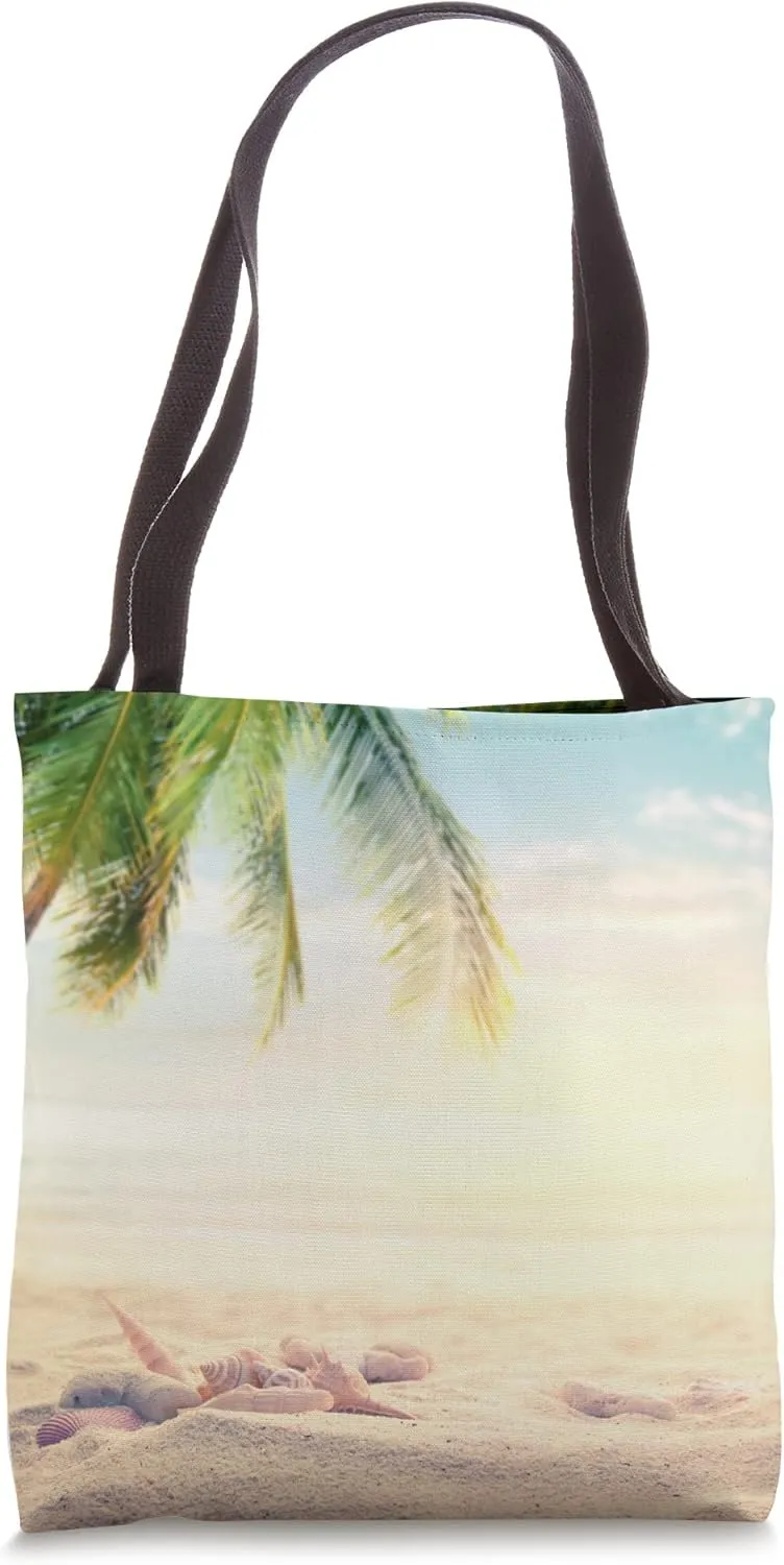 Seaside Summer Beach Starfish Sandbar, Shell, Sand Tote Bag