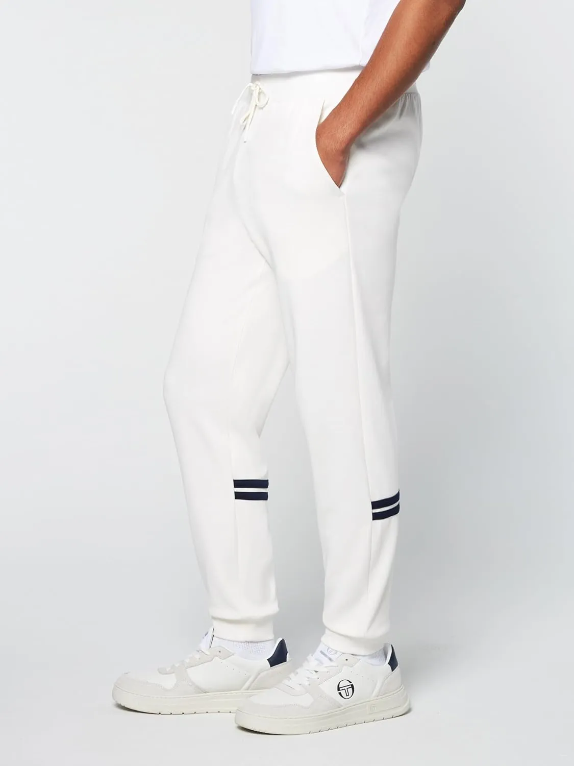 Sergio Tacchini Dallas Track Pant Archivio- Gardenia/Maritime Blue
