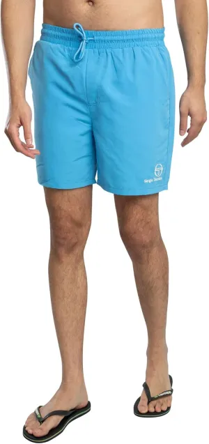 Sergio Tacchini Men's Cordosa Swim Shorts, Azure Blue/Gardenia