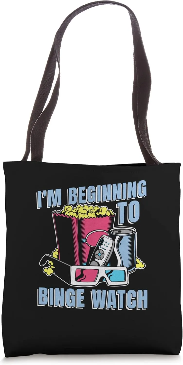 Series Popcorn Binge Watching Show Tv - Programmes Movies Tote Bag