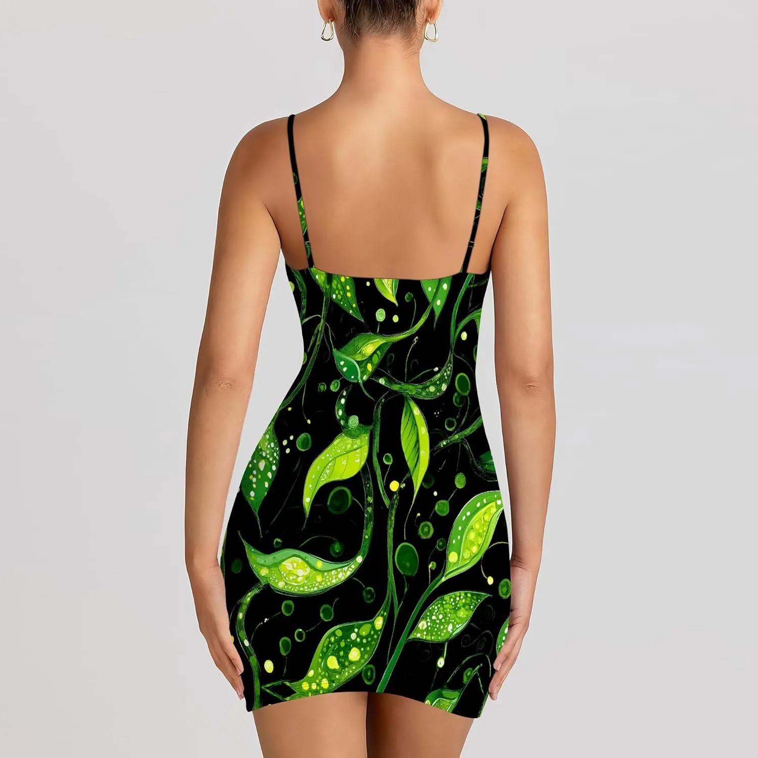 Sexy Mini Bodycon Dress for Women Spaghetti Strap Sleeveless Backless Sundress A Line Slip Short Dresses Party Club