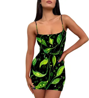 Sexy Mini Bodycon Dress for Women Spaghetti Strap Sleeveless Backless Sundress A Line Slip Short Dresses Party Club