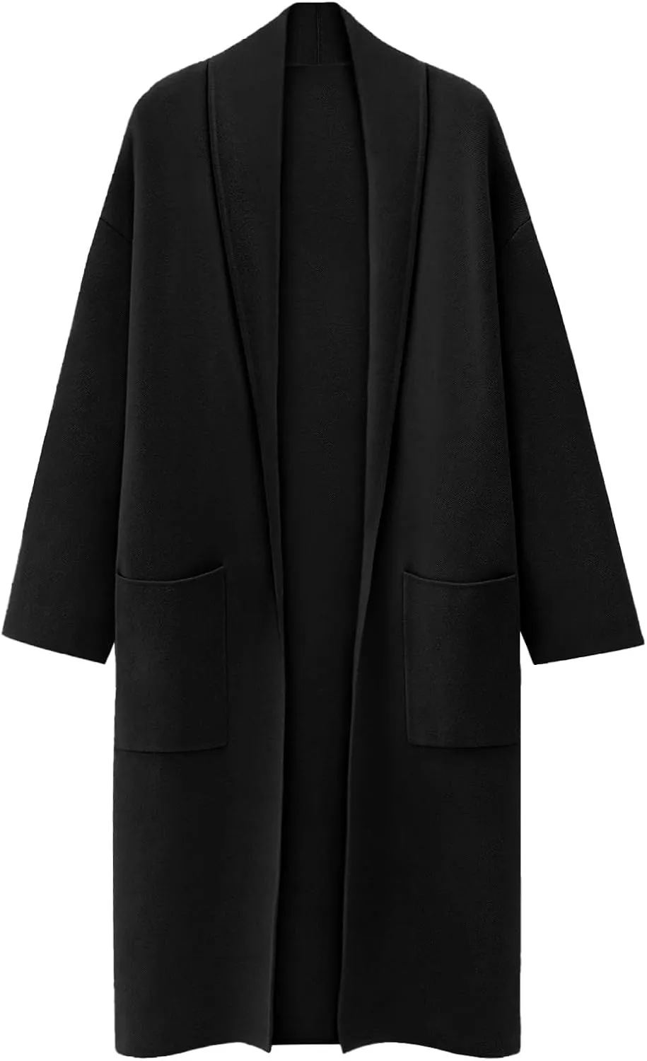 SHAOBGE Cardigan for Women Women's Autumn and Winter Solid Color Fashionable Thin Lapel Long Woolen Fall Outfits