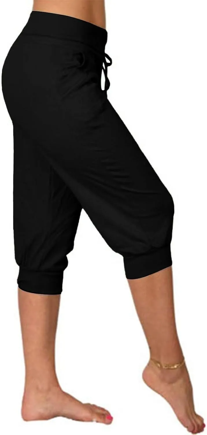 SHAOBGE Summer Pants for Women 2024 Summer New Casual Cropped Elastic Pants for Women Fashion Trendy Pants for