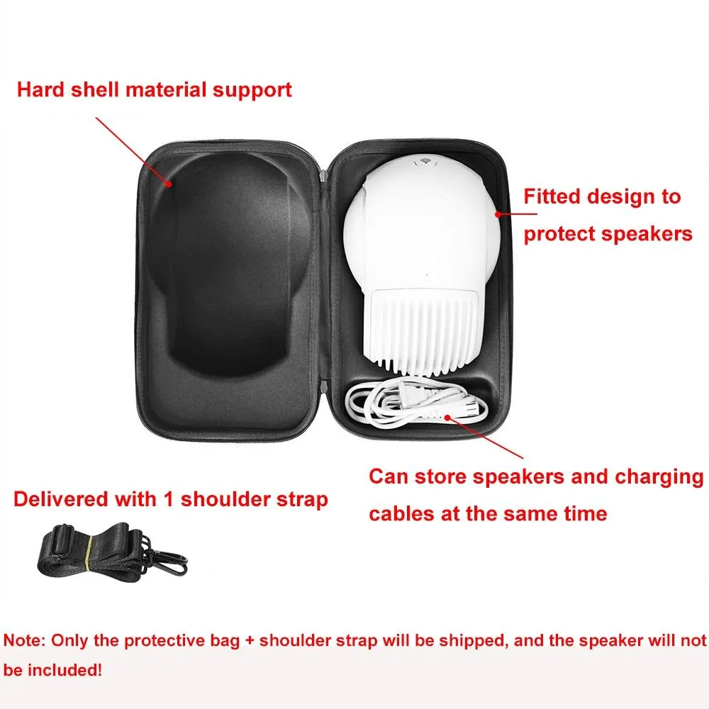 Shock-absorbing Protective Bag for Devialet Phantom Ii Bluetooth Speaker - Black
