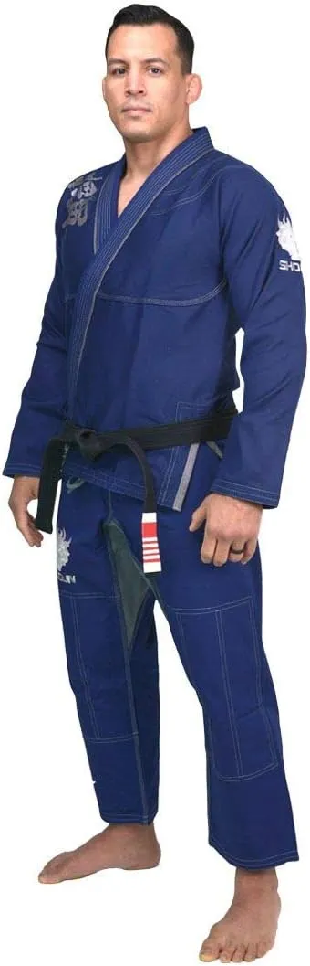 SHOGUN Fight Jiu Jitsu Gi Ultra Light 'Kanji' 350gsm Pearl Weave Cotton Premium BJJ