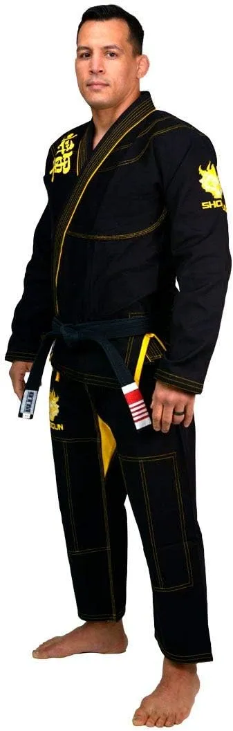 SHOGUN Fight Jiu Jitsu Gi Ultra Light 'Kanji' 350gsm Pearl Weave Cotton Premium BJJ