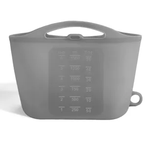 Silicone Microwave Steam Sterilizer Bags for Travel Large Reusable Feeding Bottle Sterilization Pouches Quickly Sterilizes Breast Pump Parts,Pacifiers,Teethers Lightweight and Foldable (Grey-1pcs)