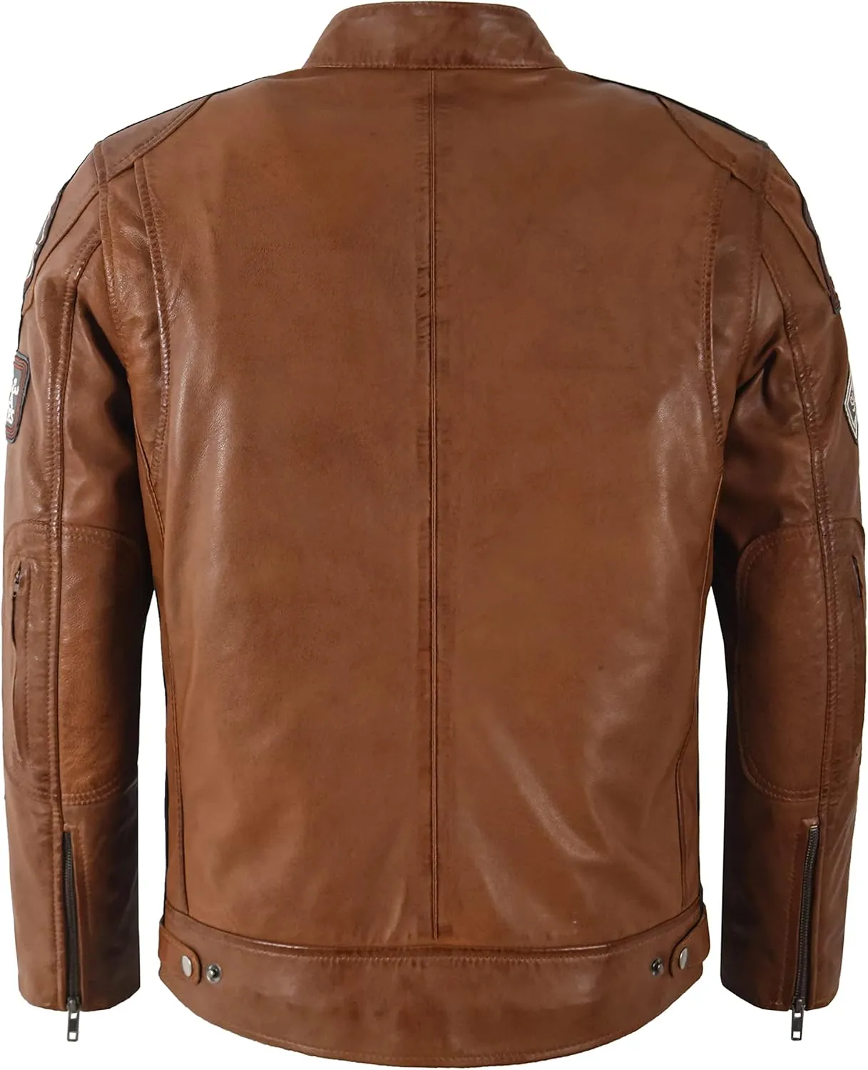 SIZMA Men's Leather Jacket Classic Motorcycle Fashion Real Lambskin Leather 5011
