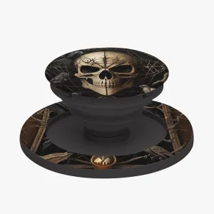 Skull Magnetic Collapsible Grip And Stand Black or White