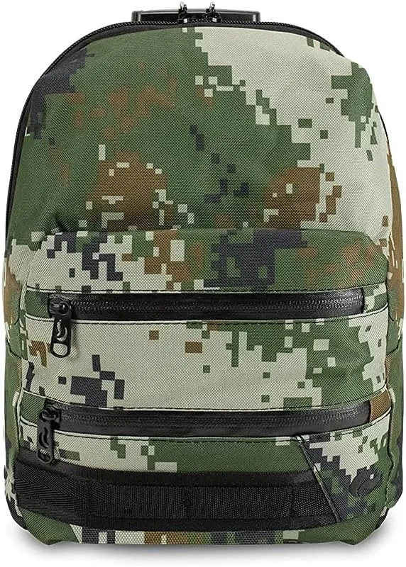 Skunk Mini Backpack- Smell Proof (Green Pixelated Camo)
