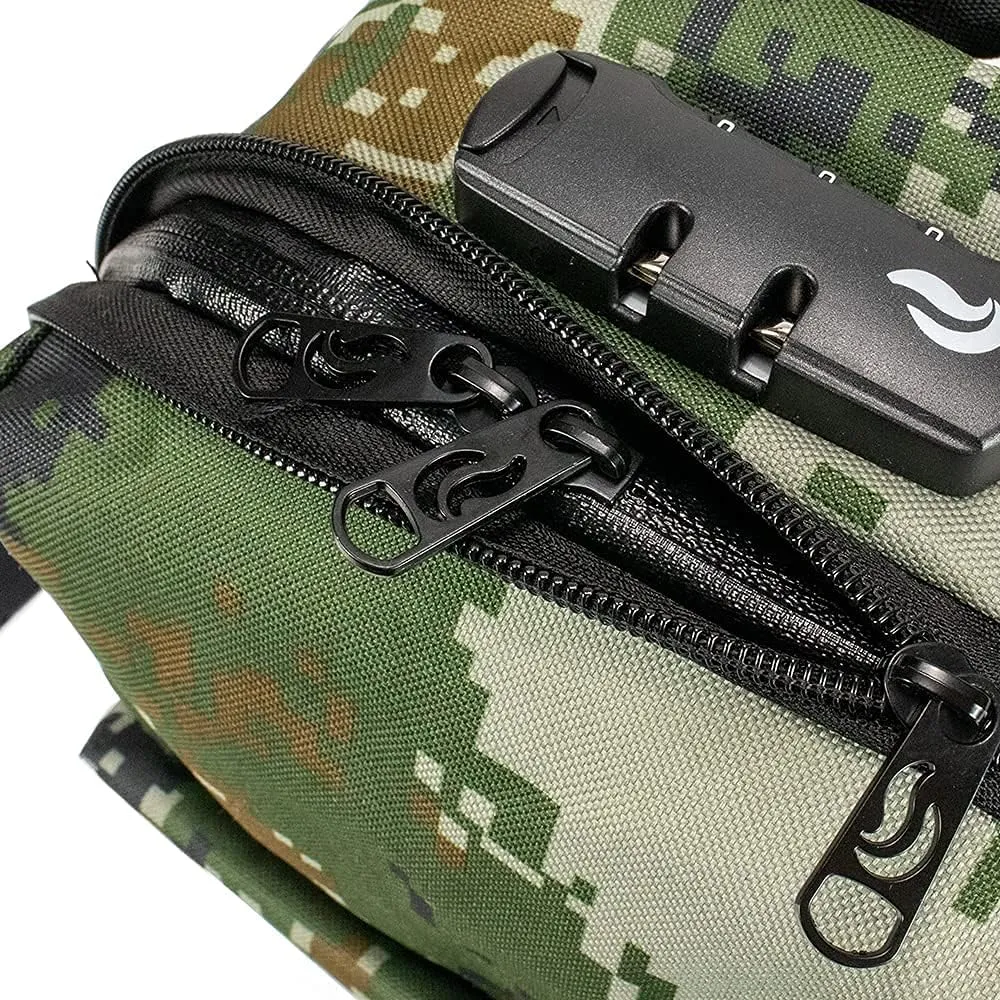 Skunk Mini Backpack- Smell Proof (Green Pixelated Camo)
