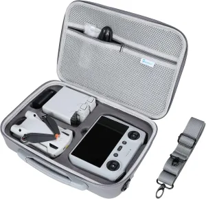 Skyreat Mini 3 Pro / Mini 3 Case ,PU Leather Hard Carrying Case Compatible with DJI Mini 3 Pro Drone and Accessories