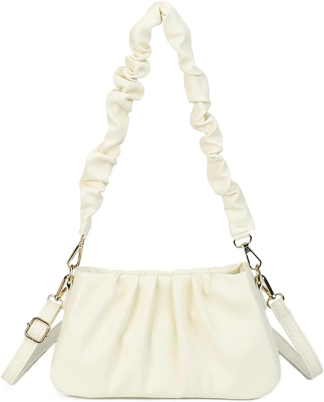 Small Crossbody Handbags for Women Cloud Design Hobo Shoulder Bag Cute Mini Clutch Purses Ruched Vegan Leather Bag
