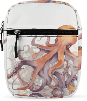 Small Satchel, Octopus Tentacles Print Crossbody Bag Casual Crossbody Bag Detachable Strap Bag Daily Use Satchel Functional Handbag