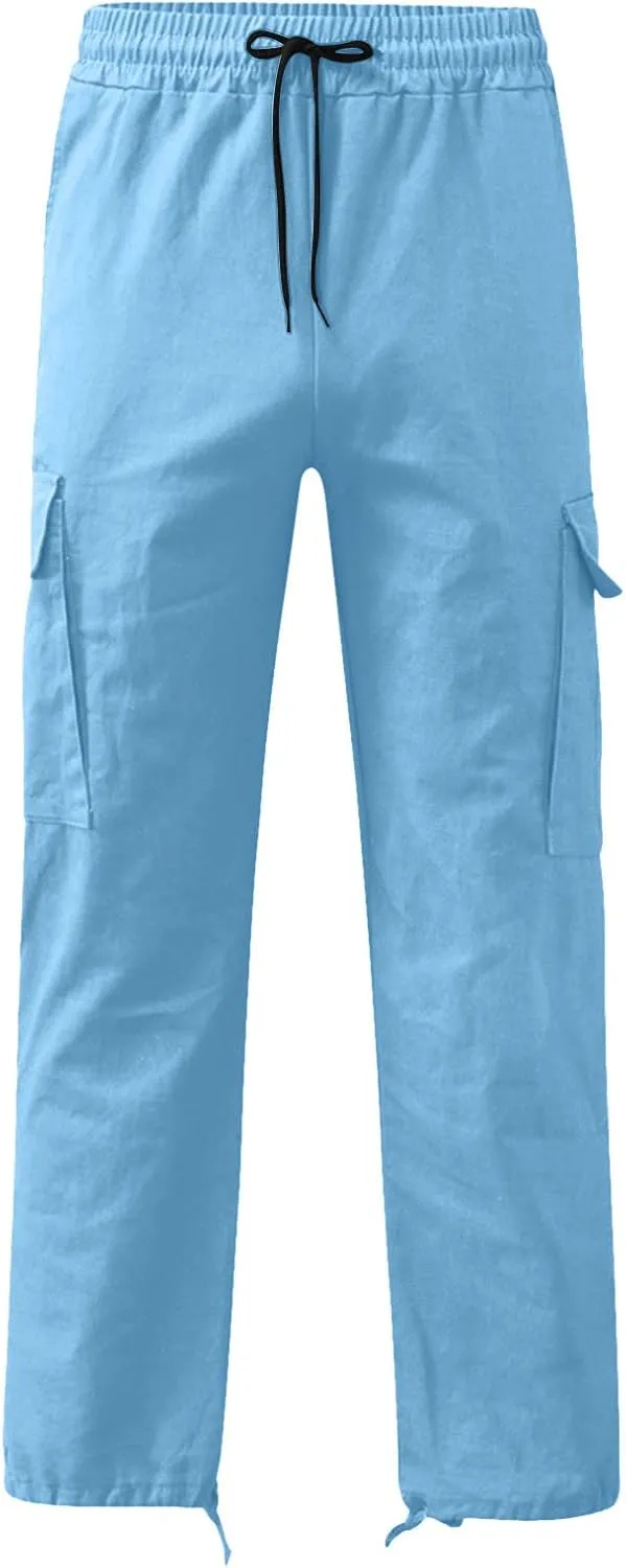 SMIDOW Mens Cargo Pants Relaxed Fit Elastic Waist Casual Loose Joggers Workout Athletic Pant Trousers Trendy Sweatpants