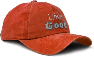 Soft Washed Baseball Cap Life is Good Cotton Dad Hats for Men & Women