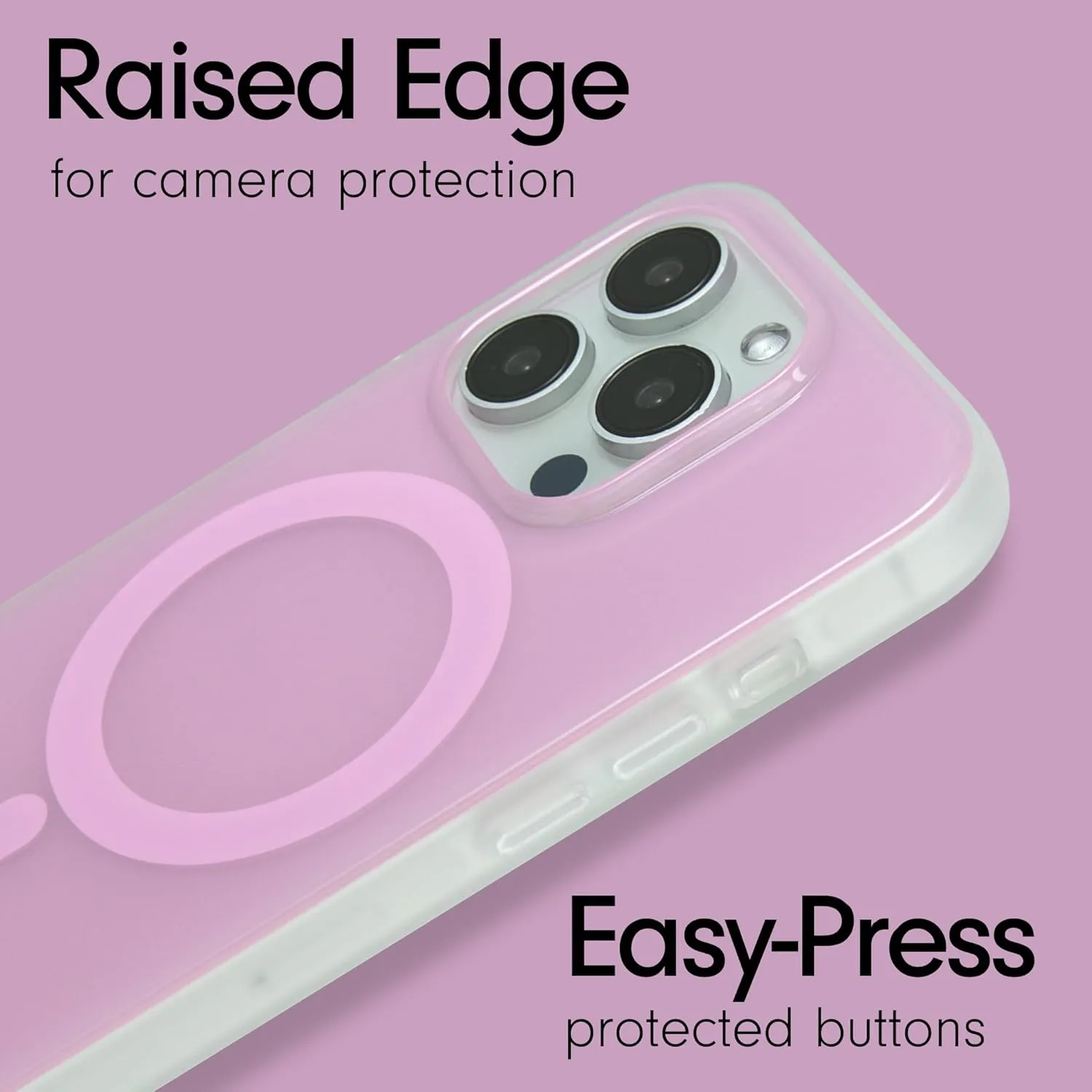 Sonix Protective Phone Case for iPhone 15 Pro Max | Compatible with Magsafe | 10ft Drop Tested | Jelly Pink
