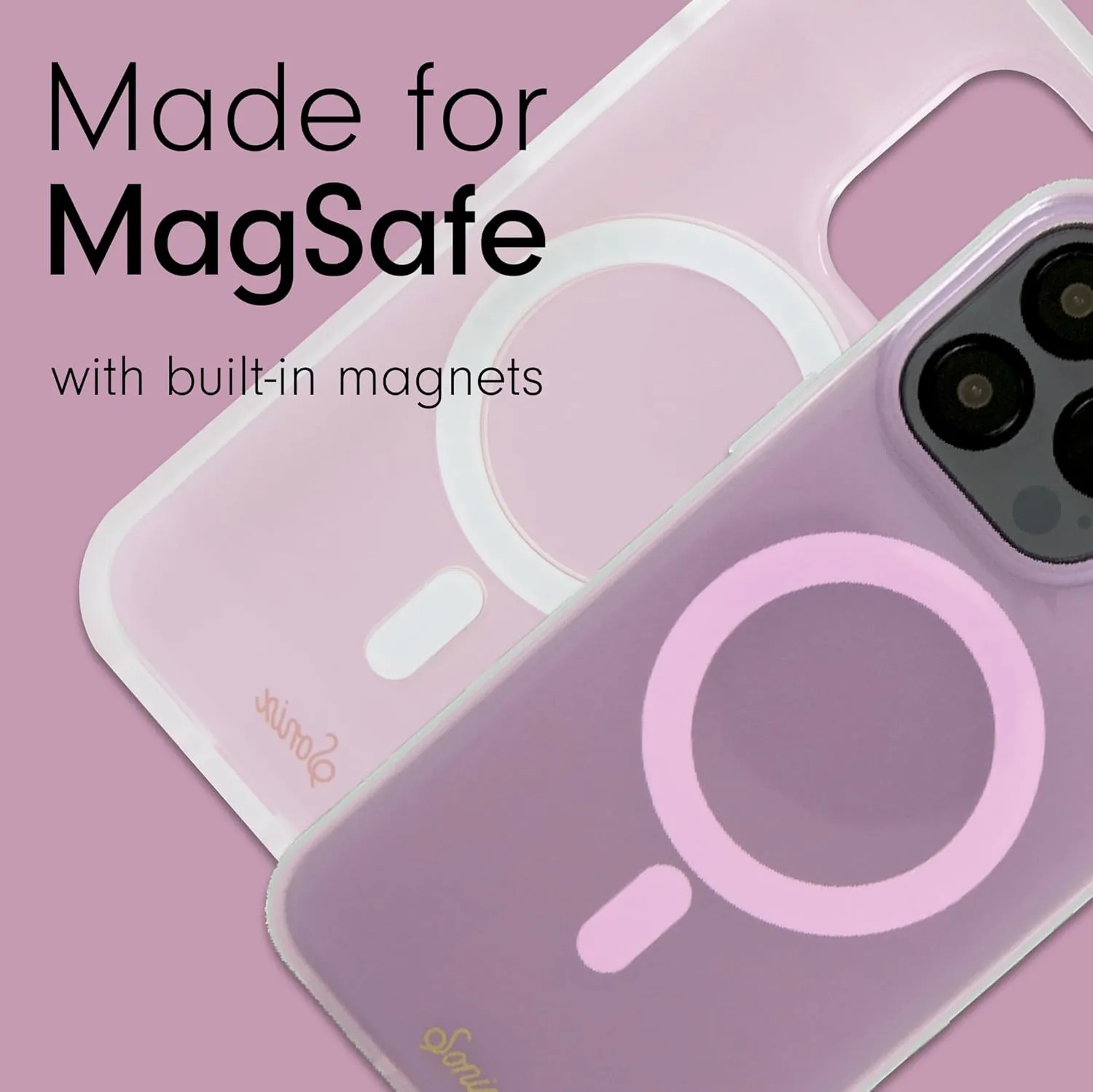 Sonix Protective Phone Case for iPhone 15 Pro Max | Compatible with Magsafe | 10ft Drop Tested | Jelly Pink