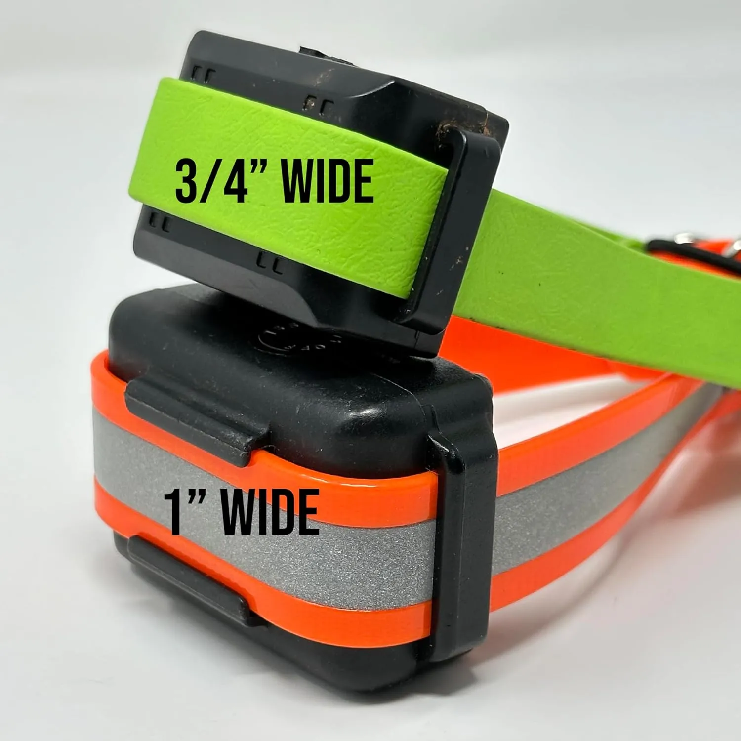 SparkDog Collars HiFlex Quick Adjust E-Collar Replacement Strap Dog Training Collar Fits Educator, Garmin, Dogtra, Sportdog Replacement Strap, Genuine BioThane®-Made in The USA (HiFlex Black, 1")