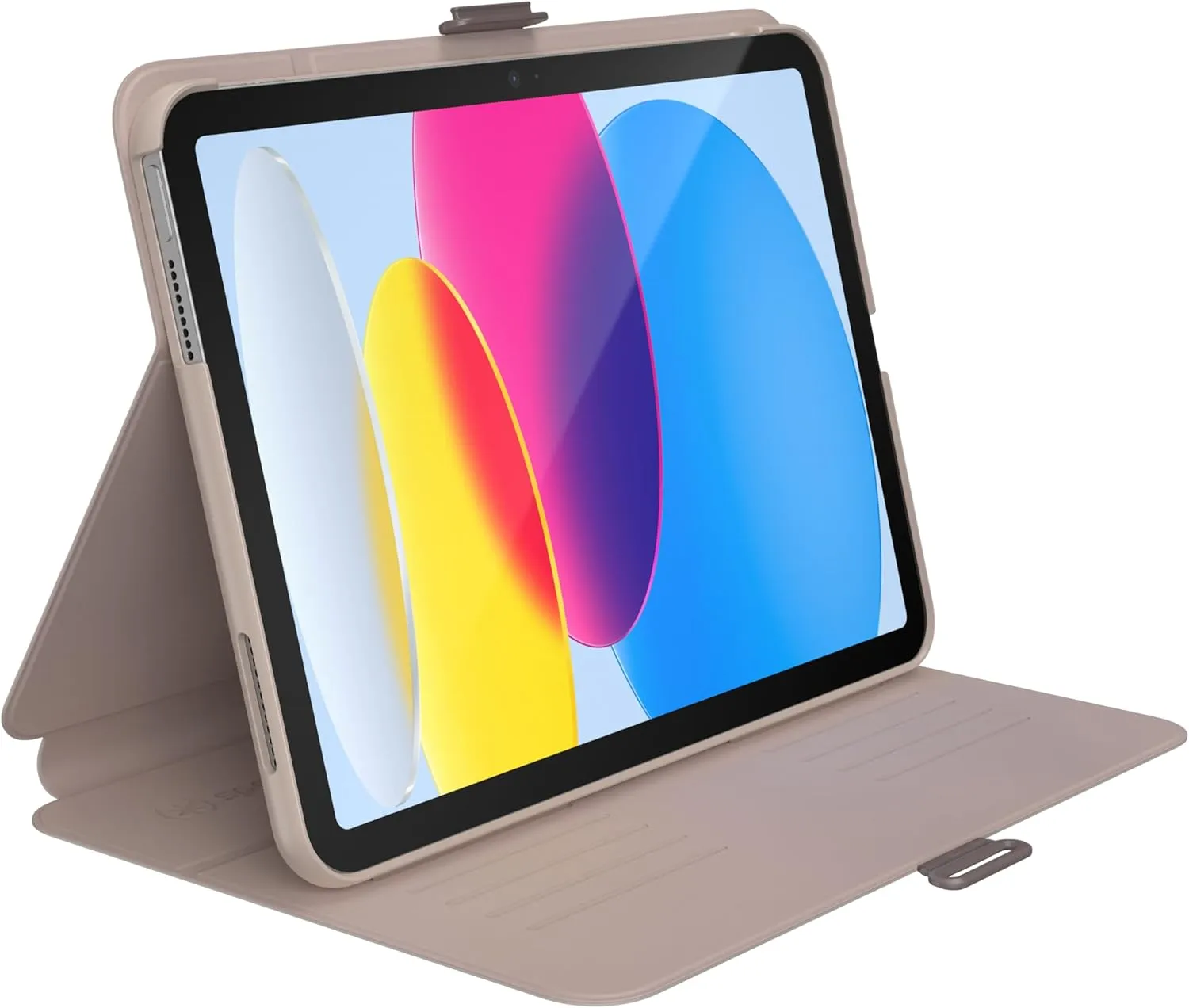 Speck Case for iPad Pro 10th Generation 10.9 Inch - Drop & Camera Protection, Slim Multi Range Stand, Apple Pencil Holder - Beech Grey/Cinnamon Biscuit