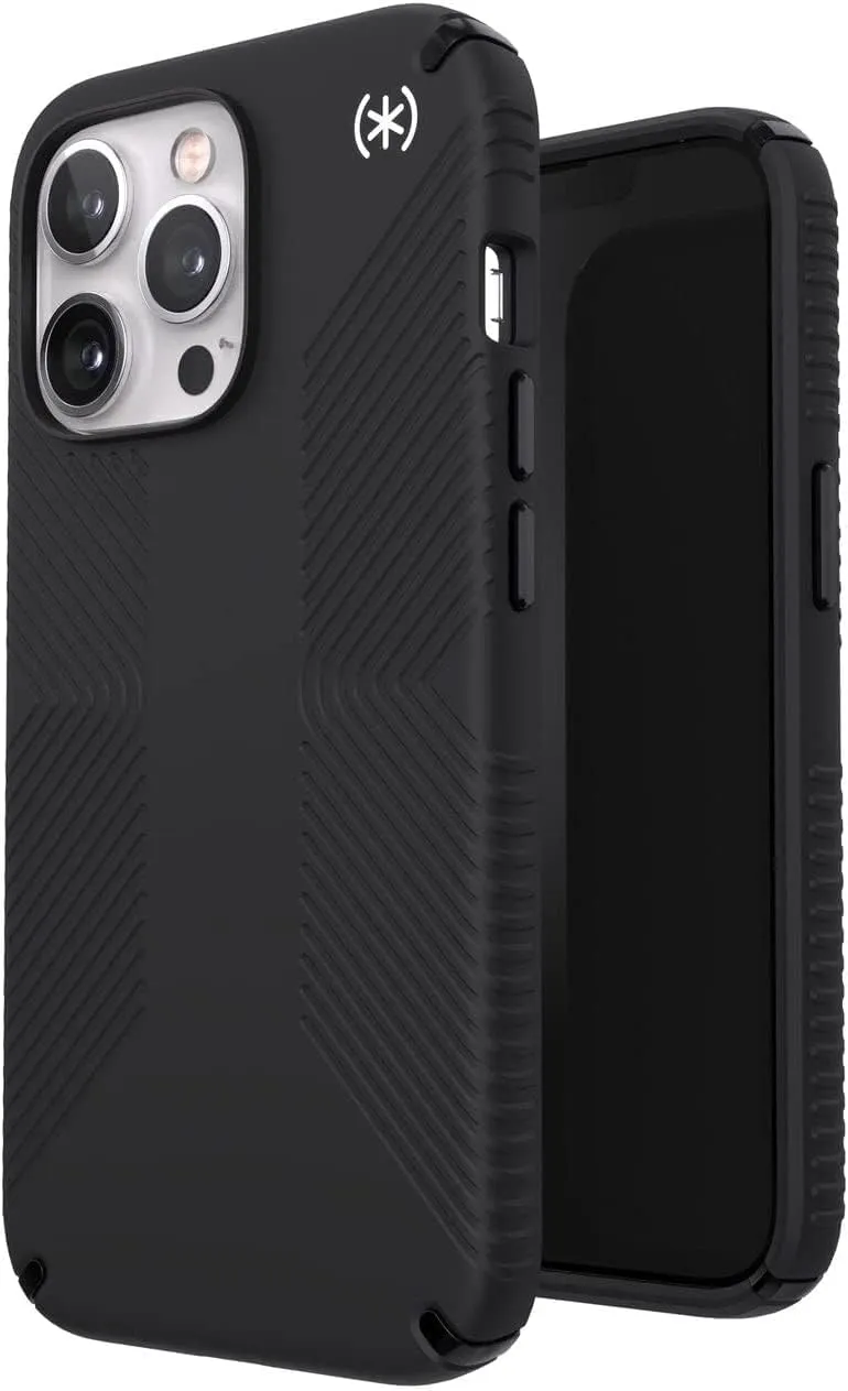 Speck Presidio2 Grip Case for Apple iPhone 13 Pro Polycarbonate, Shock-Absorbent, Black