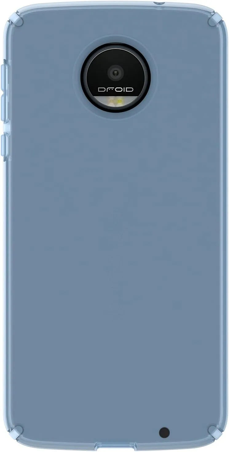 Speck Products CandyShell Clear Case for Moto Z Droid Smartphone, Rainstorm Blue Clear