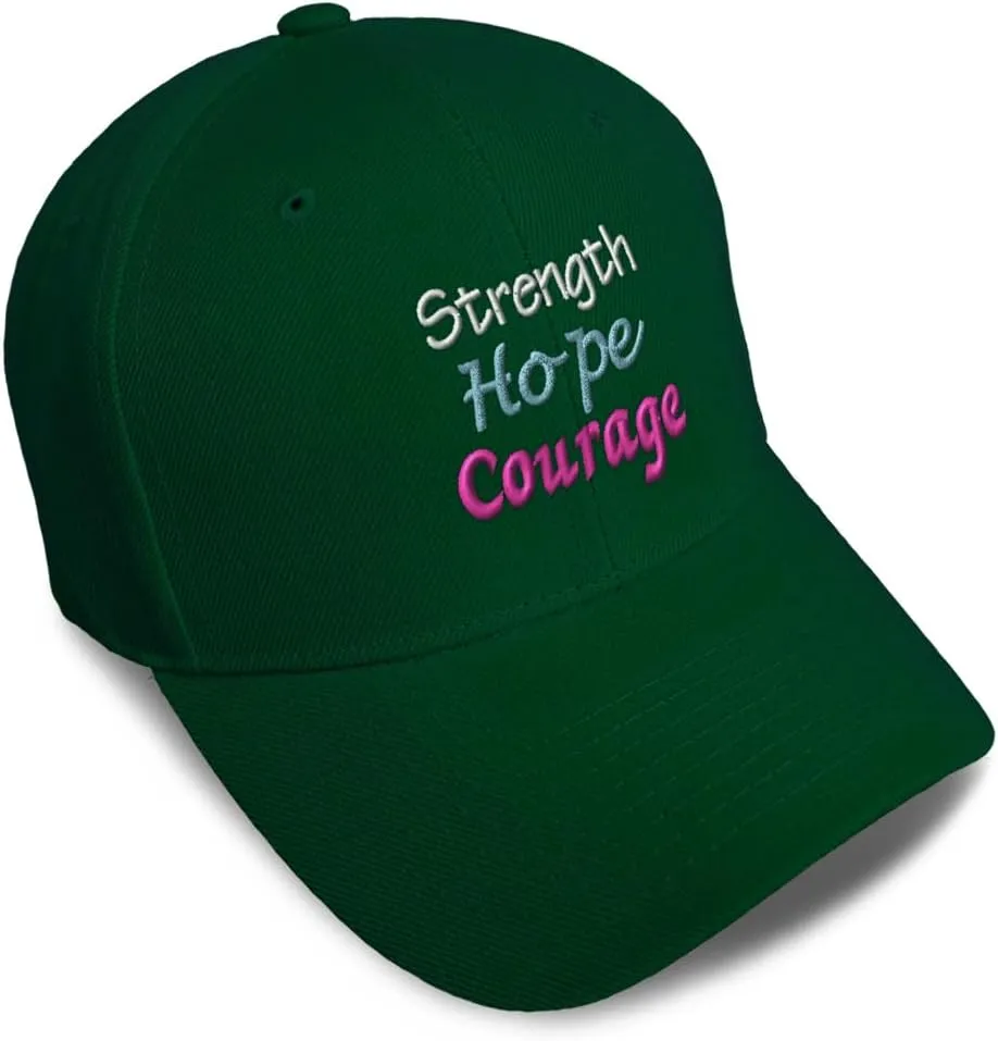 Speedy Pros Baseball Cap Strength Hope Courage Acrylic Dad Hats for Men & Women
