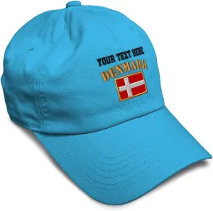 Speedy Pros Soft Baseball Cap Denmark Flag Embroidery Flags World Cup Soccer Cotton Embroidered Dad Hats for Men & Women