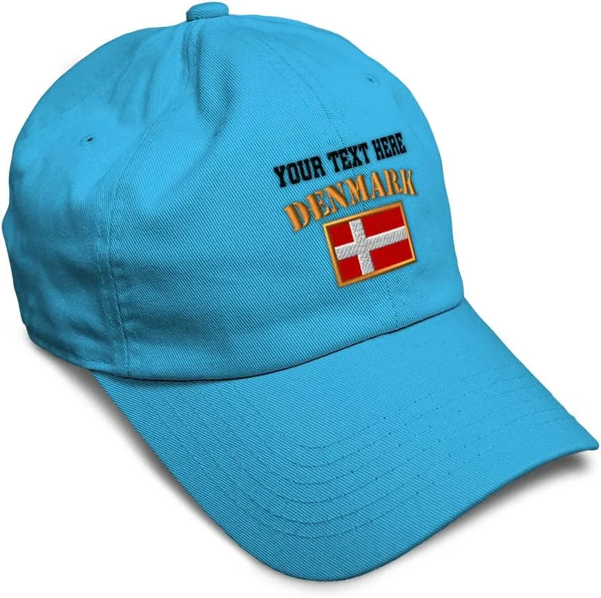 Speedy Pros Soft Baseball Cap Denmark Flag Embroidery Flags World Cup Soccer Cotton Embroidered Dad Hats for Men & Women